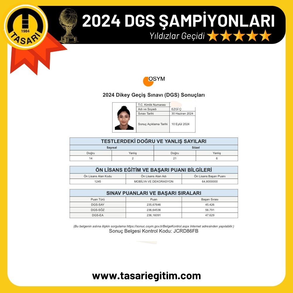 2024 DGS Şampiyonu 18